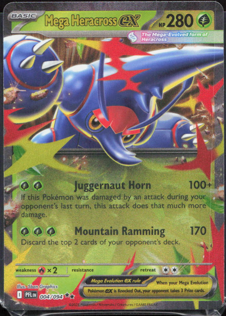 Mega Heracross ex - ME02: Phantasmal Flames 004/094 - NM