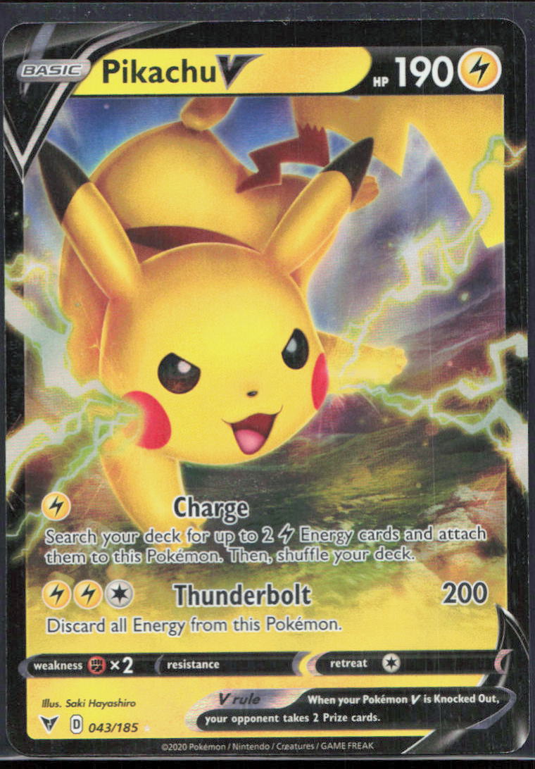 Pikachu V - SWSH04: Vivid Voltage 043/185 - NM