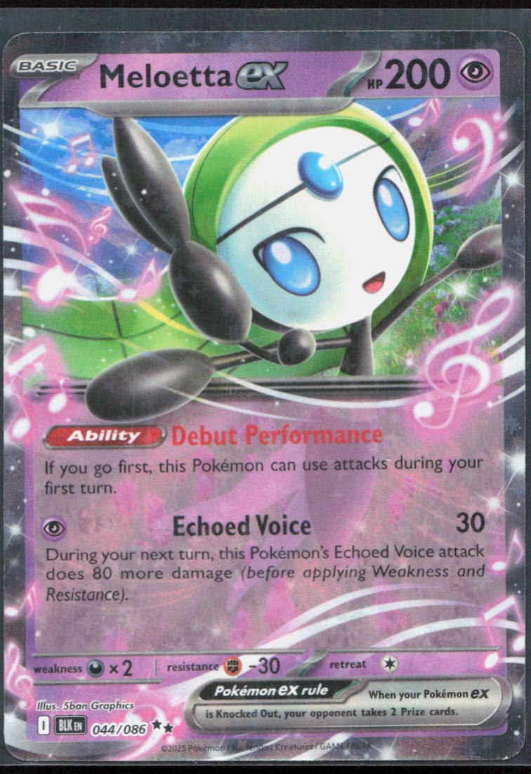 Meloetta ex - SV: Black Bolt 044/086 - NM